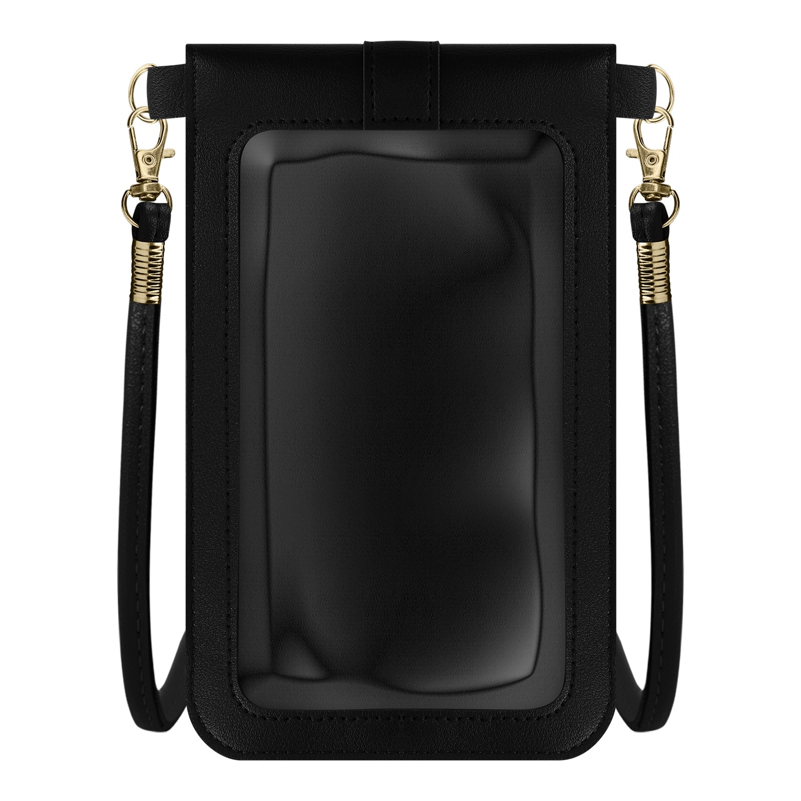 Pochette pour smartphone avec fenêtre touch et bandoulière 1m40