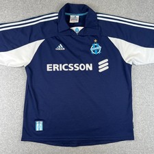Olympique Marseille France 1999 2000 2001 Adidas Away Jersey Kit XL Blue Vintage