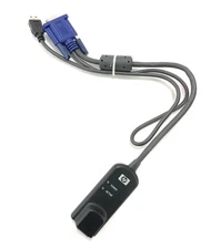 HP AF623A USB VGA KVM Switch Module Network Adapter Cables 520-606-503