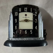 Antique Art Deco General Electric 4F58 “ Lotus” Clock Read Description