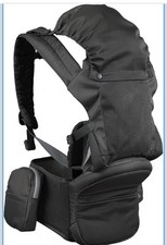Ergonomic Baby Carrier Hip Seat with Waist Belt  Adjustable  Black