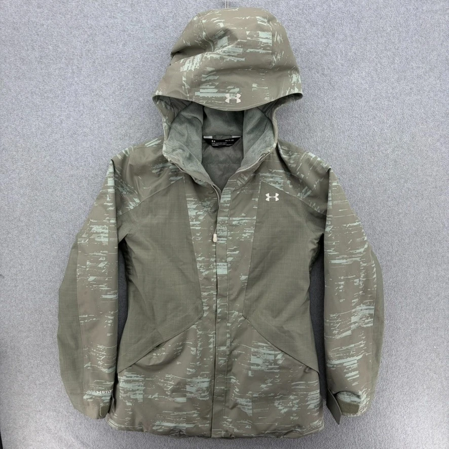 Under Armour Navigate Winter Ski Jacket Moss Green Womens Small