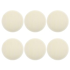 6Pcs Wooden Basket Bottom, 9.84" Round Blank Natural Wood Base Crochet Basket