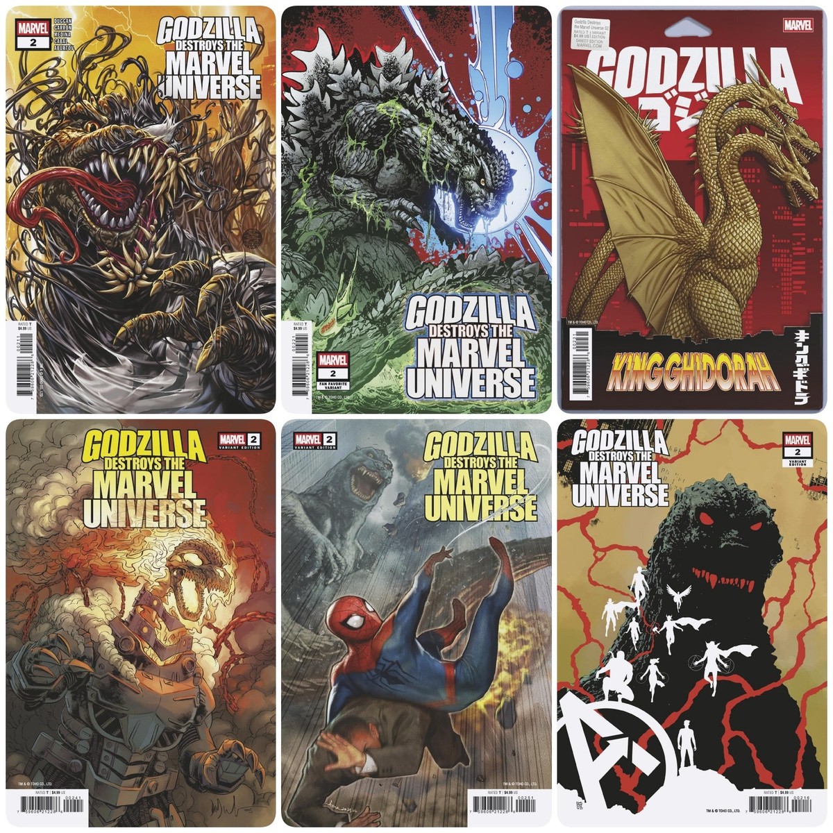 GODZILLA DESTROYS THE MARVEL UNIVERSE #2 **COVER SELECT** PRE-SALE