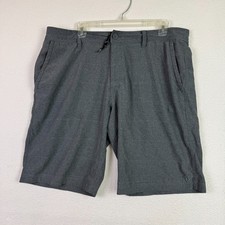 Hang Ten Hybrid Shorts Mens 36 Wet Dry Gray Pockets Swimming