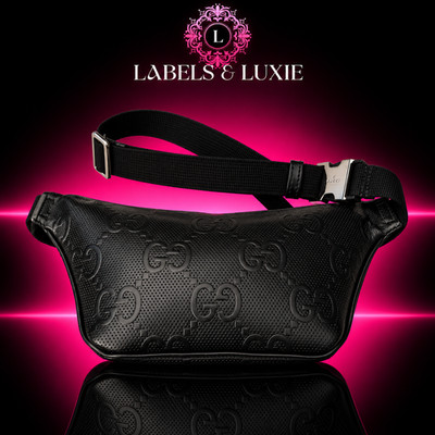  Gucci GG Embossed Perforated Leather Belt Bag (Style Number 658582)