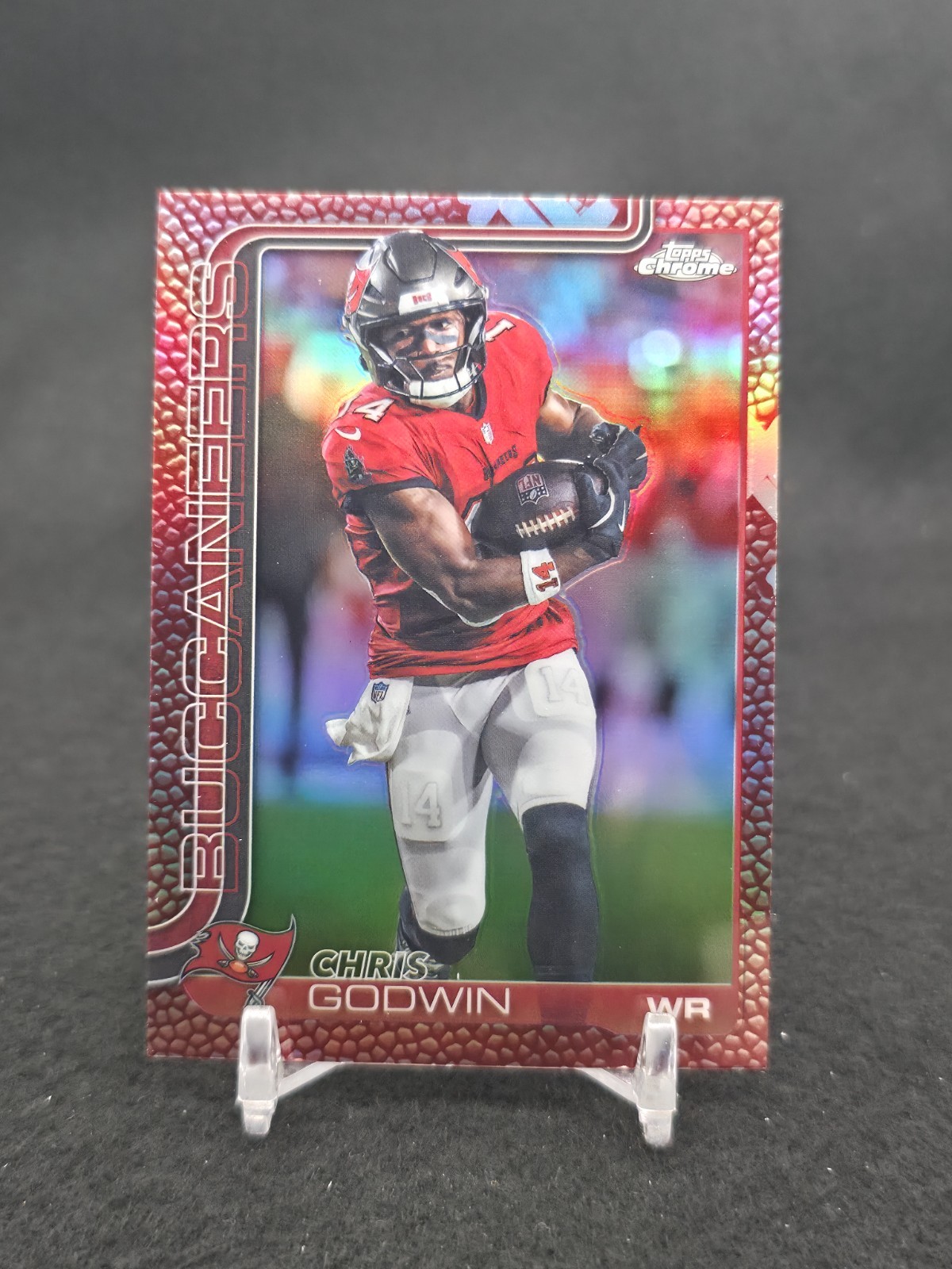 2025 Topps Chrome #283 Chris Godwin Football Leather Refractor Buccaneers