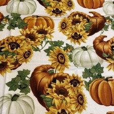 Harvest Pumpkins Cotton Fat Quarter 18 x22 New