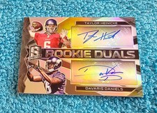 2015 Spectra Rookie Dual Autograph Taylor Heinicke Davaris Daniels Holo 110/199