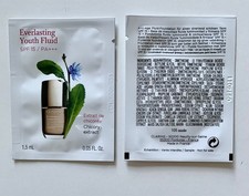 New Clarins Everlasting Youth Fluid SPF15 Foundation 2 x  sachet shade 105 Nude