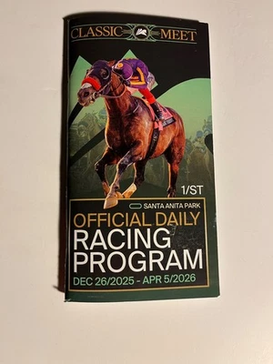 Santa Anita Park Official Daily Program December 28th, 2025