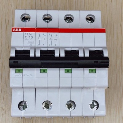 Neu ABB 4P S204-C16 16A Miniatur-Leistungsschalter KOSTENLOSER VERSAND