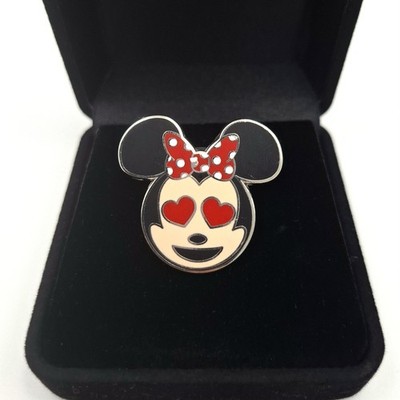 Disney Minnie Mouse Emoji Blitz Love Heart Eyes Booster Pin