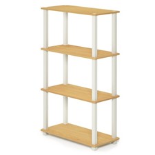 Furinno Turn-N-Tube Libreria, Faggio (Beech/White), 109.86 x 29.46 x
