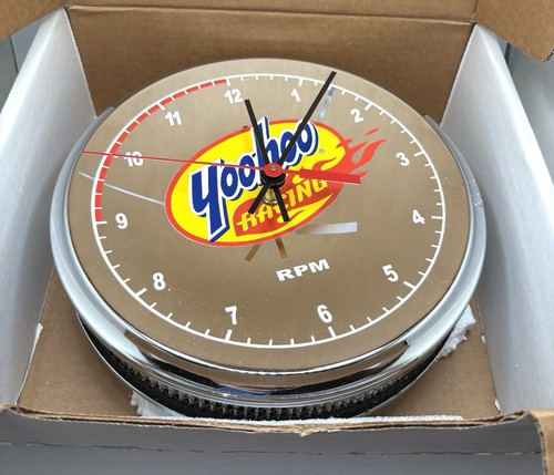 Yoo-Hoo Racing Chrome Air Cleaner Filter - Cool Clocks Drink Decor + Box - RARE