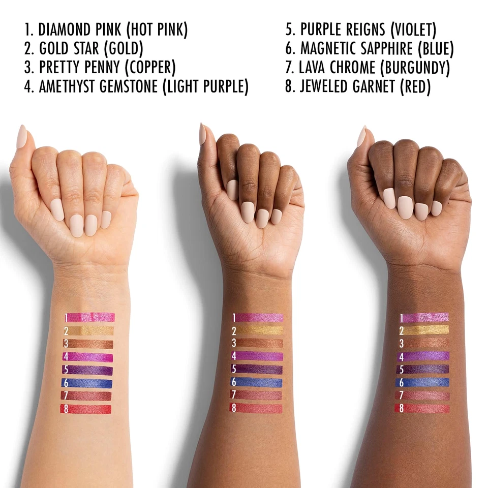 Lápiz labial metálico metálico Black Radiance escultor de labios Purple Reigns (violeta) Foto 3 de 4