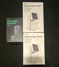 Wyze bundle Cam Pan v3 2 white, video doorbell v2