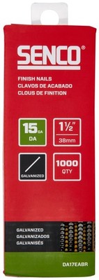 SENCO DA17EABR 34 Degree Collated Finish Nails, 15 Gauge, 11/2 Inch Length, G...