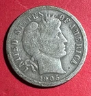 1905S US Barber SILVER Dime "San Francisco" Mint! VG+! Old US Coin!