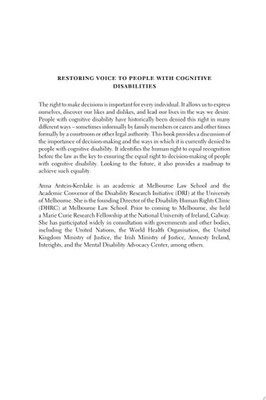 Restoring Voice to People with Cognitive Disabilities: Realizing the Right to Eq
