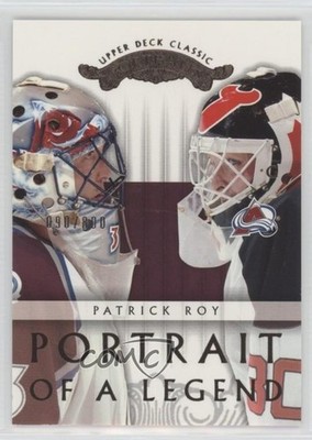 2003 Classic Portraits Portrait of a Legend Patrick Roy Martin Brodeur HOF 0o5t