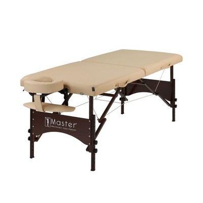 Master Massage Argo 28'' Portable Massage Table with Walnut Legs   Spa Bed,
