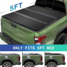 3 Fold 5ft Hard Truck Bed Tonneau Cover For Nissan Frontier 2005-2024
