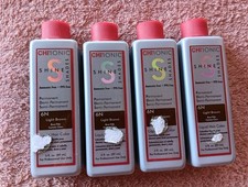 4 Bottles Chi Ionic Shine Shades Liquid Hair Color 3 oz. 6N Light Brown O11 
