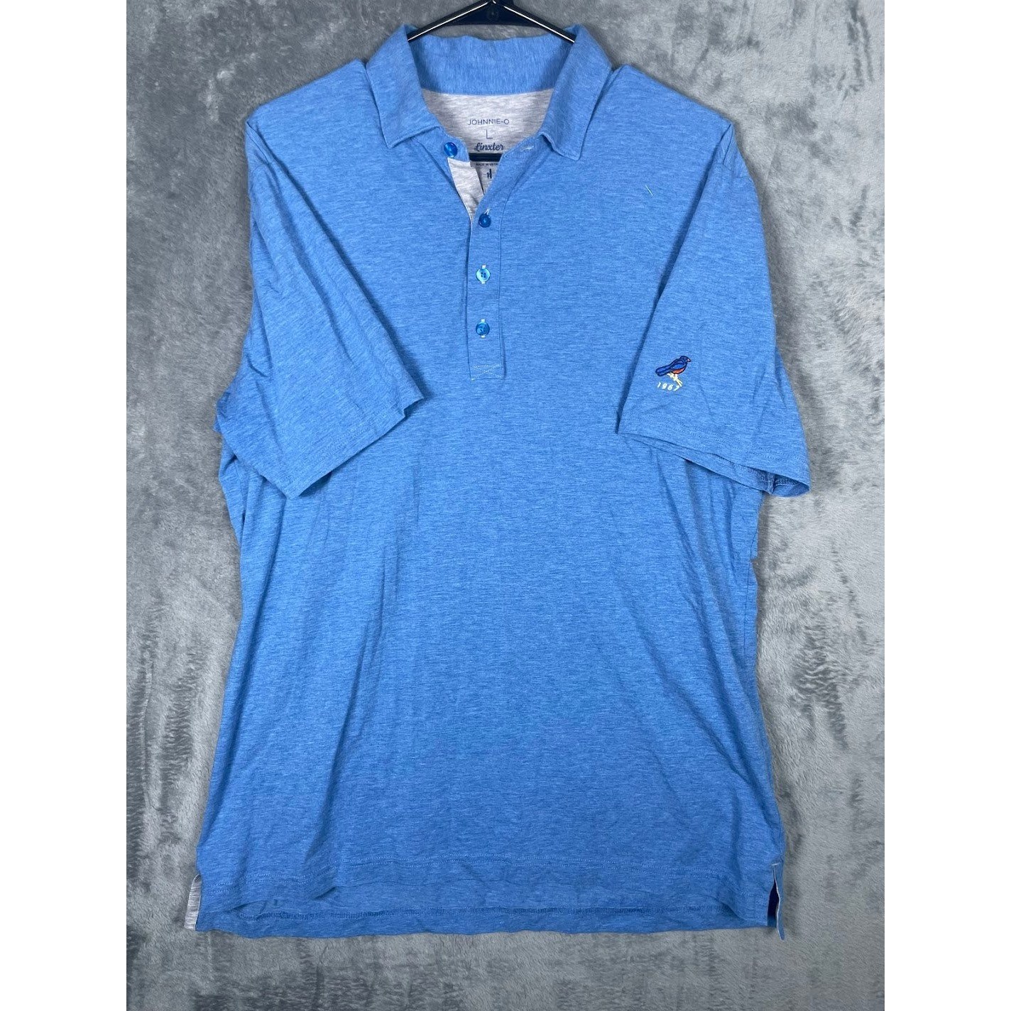 Johnnie-O North Ridge Country Club Raleigh Linxter Polo Shirt Mens Large Blue image 2