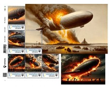 Ukraine 2025, Fires on Airships, Germany Airship  Hindenburg  LZ 129, sheet 6v