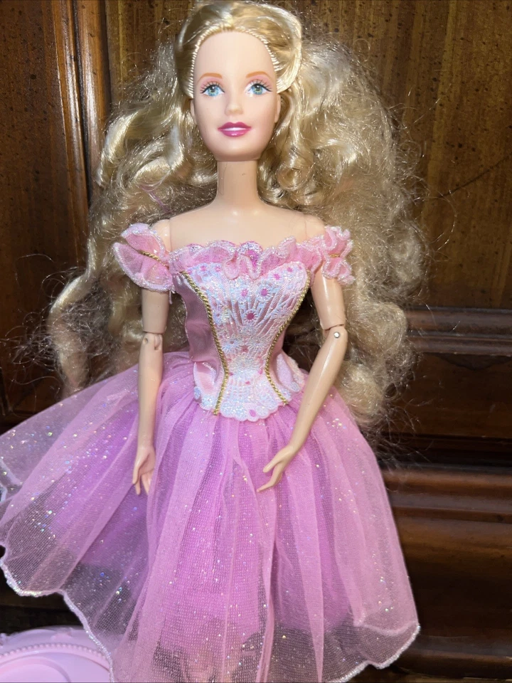 Muñeca Barbie Cascanueces Mattel 2001 Sugarplum Princesa Clara Ojos Azules Foto 2 de 4