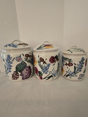 R.B. Bernard Portugal 3 Piece Ceramic Cannister Set with Lids
