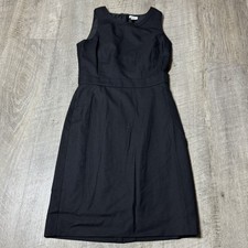 J.Crew Wool Blend Dress Black Womens Size 2 Sheath Knee Length Career Work LBD 