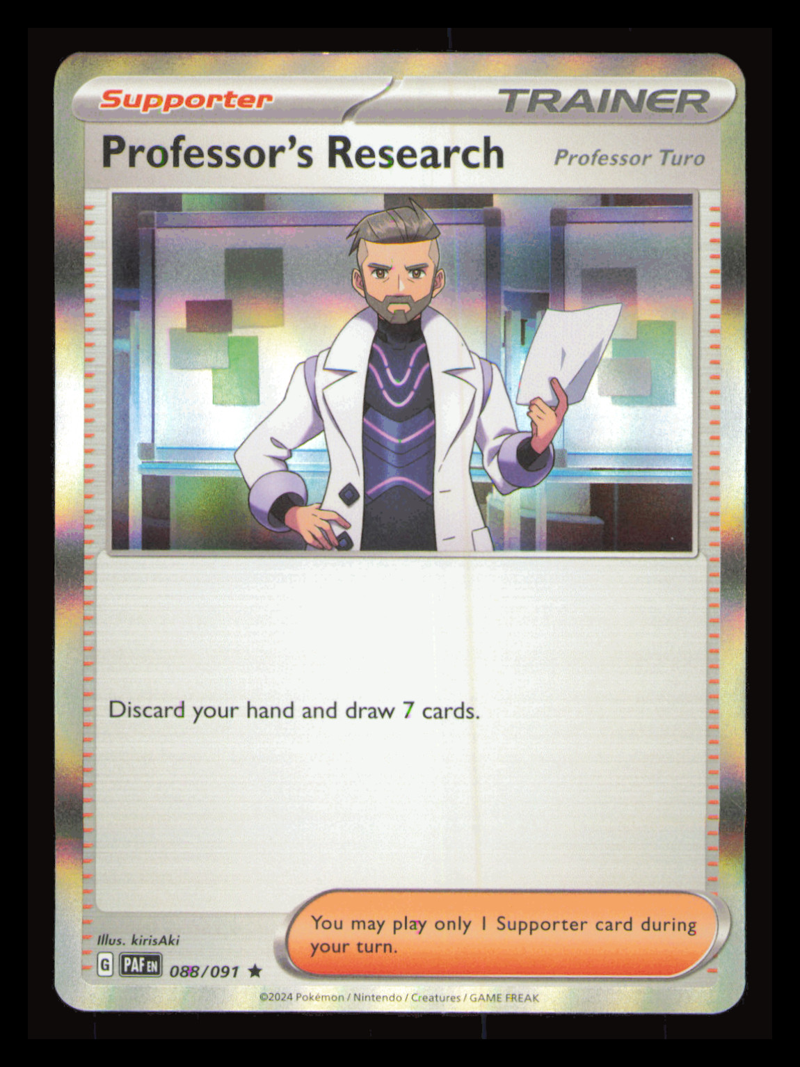 Professor's Research 088/091 - Pokemon TCG Paldean Fates (2024) - NM - Holo Rare
