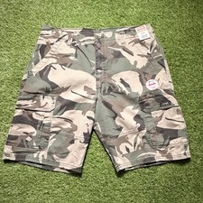 Wrangler Camo Cargo Shorts Relaxed Fit Flex Tech Pocket Size 36 NWT