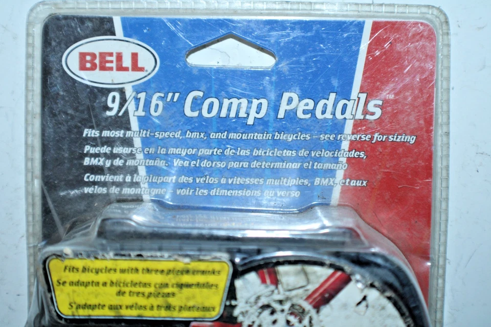 Pedales de plataforma para bicicleta Bell 9/16" Comp resina negra BMX MTB híbrido café de cercanías :) Foto 2 de 4
