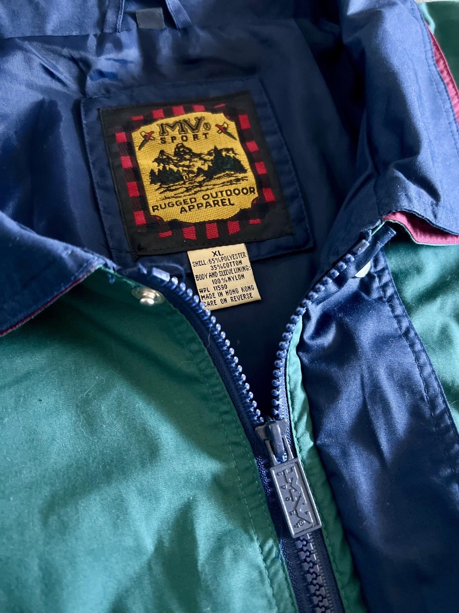 Vintage Sprite Jacket Mens XL Green MV Sport Logo Windbreaker