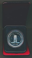 Canada: 1977 $1 Silver QEII Coronation Silver Jubilee Proof-like in Mint Case