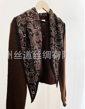 70 Cashmere 30 Silk Bandana 130X45cm Scarf Neckerchief Shawl cashew Print Wrap