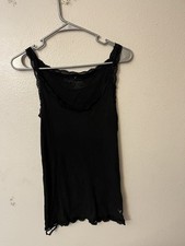 American Eagle Outfitters Black Lace Trim Camisole Size L/G