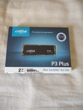 Crucial P3 Plus 2280 Internal SSD 2TB/2000GB, PCIe 4.0, Gen 4, 5000MB/s