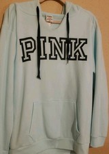 PINK Victoria  s Secret Pullover Sweatshirt Black graphic print Notch Neck Size M