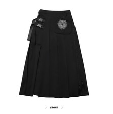 Korean Modern Hanbok Skirt Dokkaebi Goblin Embroidery BTS K-Pop Style Streetwear