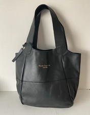 Black Pebbled Leather Tote Bag by Pure Luxuries London New Without Tags