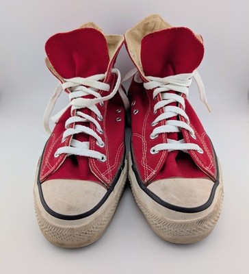 Vintage 1970s 80s Red Converse Chuck Taylor All Star Sneakers