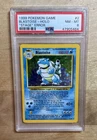 1999 Pokemon BLASTOISE Base Set STAGE ERROR Holo Rare MISPRINT Card 2/102 PSA 8