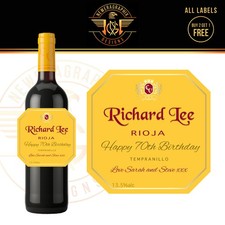 PERSONALISED RIOJA RED WINE BOTTLE LABEL BIRTHDAY ANY OCCASION GIFT
