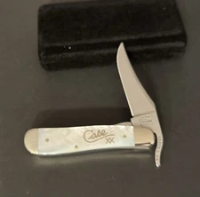 🔥 2002 Case XX 81953L Pearl Silver Script Russlock Pocket Knife Super Rare