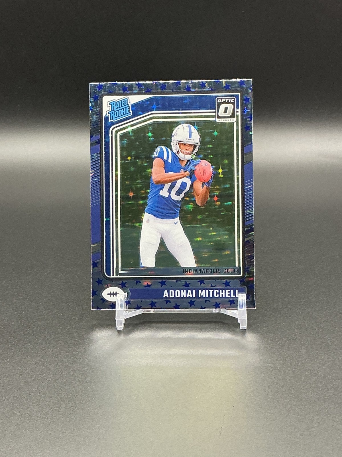 2024 Panini Donruss Optic #203 Adonai Mitchell - Blue Stars RC