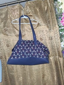 Tommy Hilfiger Duffle Bag  Crossbody Nautical Anchors 14" x 8" NWOT